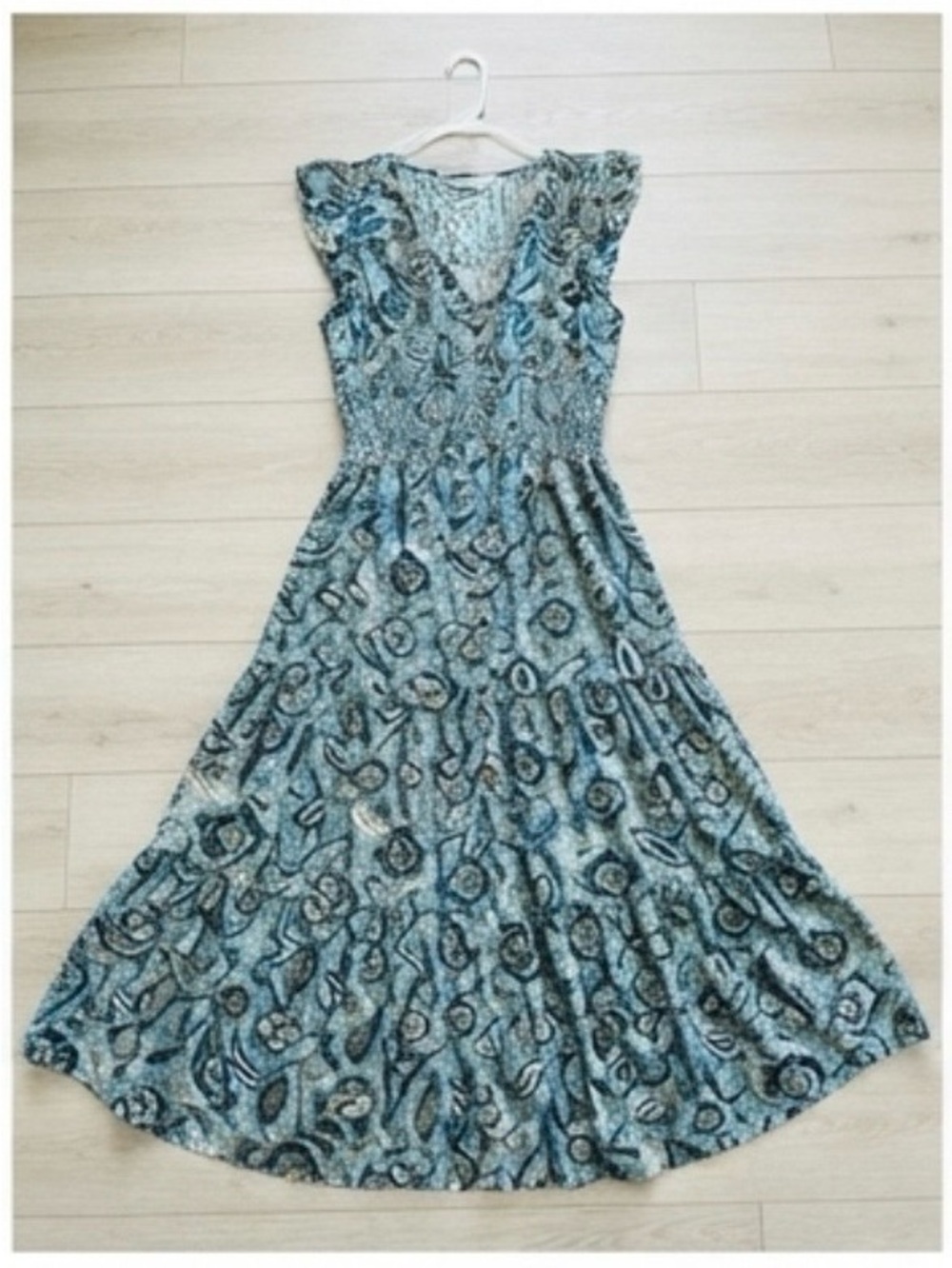 Women's Dress: Sonoma paisley maxi dress small sz 4-6
